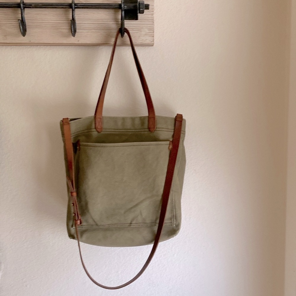 Madewell medium transport tote green